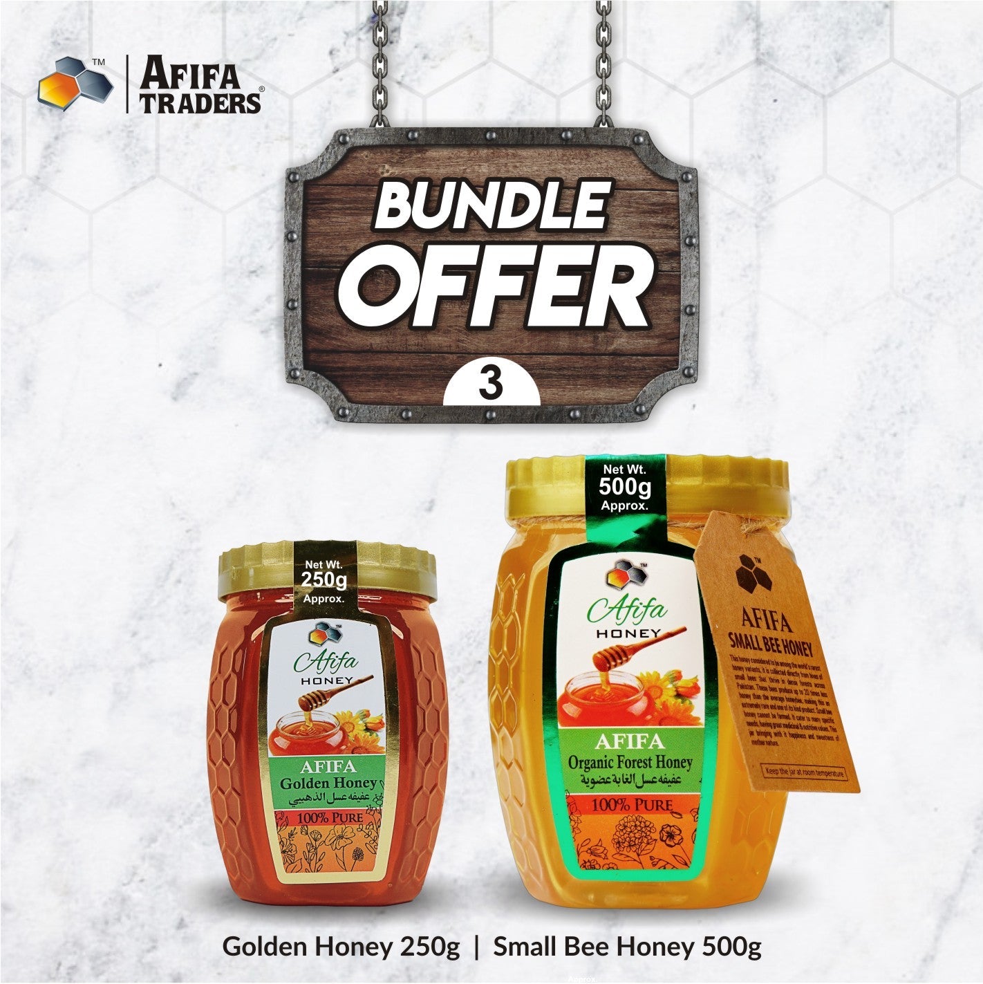 GOLDEN HONEY & SMALL BEE HONEY - Afifa Honey