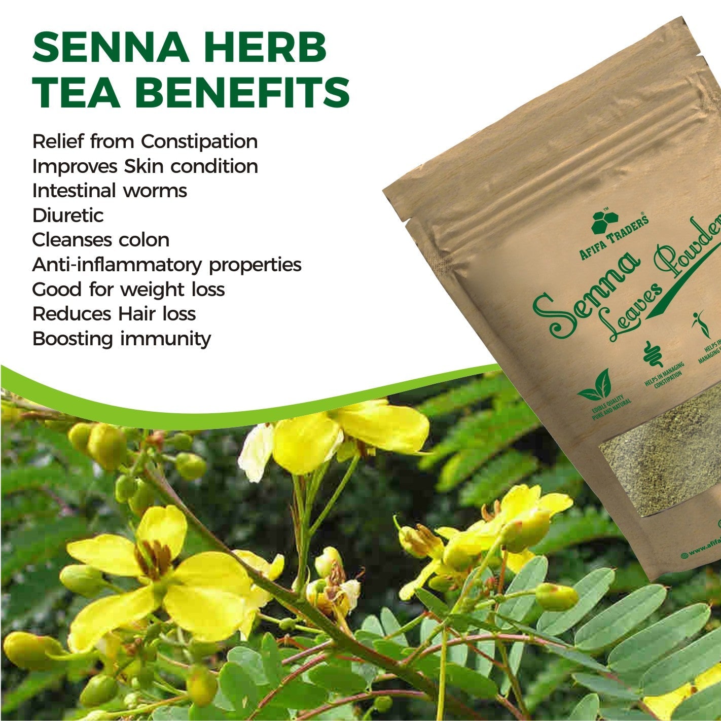 SENNA LEAVES POWDER - Afifa Honey